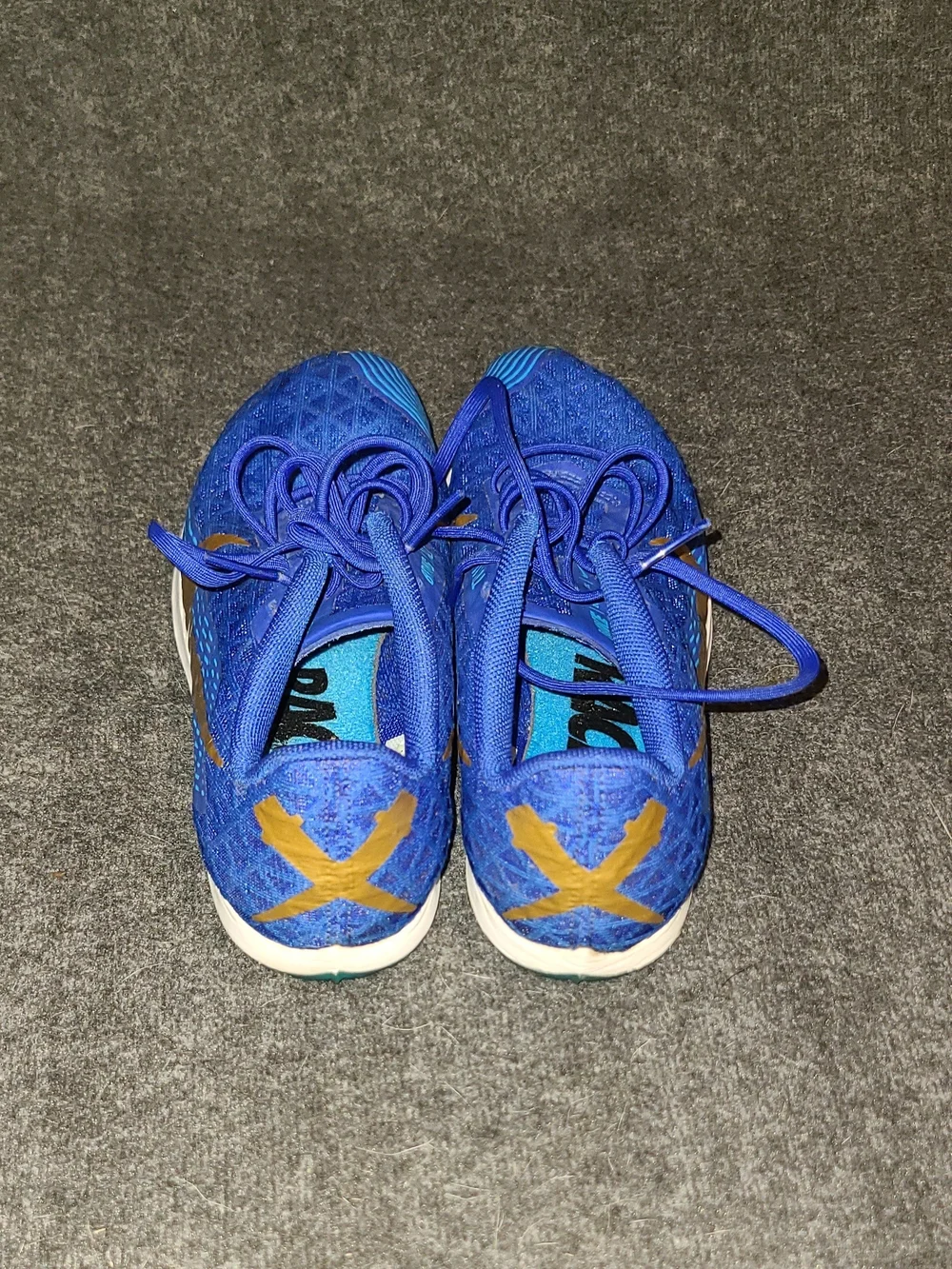 Nike Youth Zoom Rival XC AJ0851-400 Blue & Gold Running Cleats Shoes Size 3.5